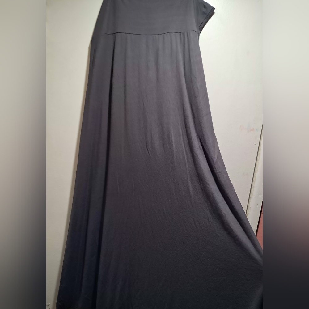 Azules Charcoal Gray High-Low Faux Wrap Maxi Skirt - XL NWT - Picture 13 of 14